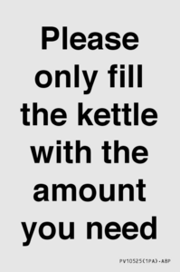 Please only fill the kettle with the amount you need